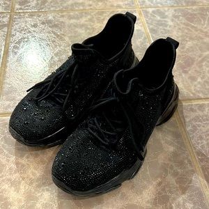 Torrid Chunky Activewear Rhinestone Black Sneakers (8W - WIDE WIDTH) EUC